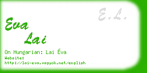 eva lai business card